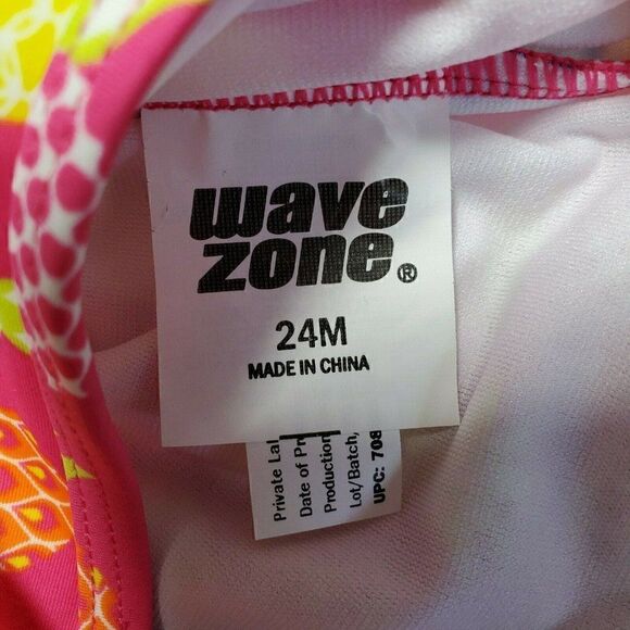 Wave Zone Swimsuit Girls Toddler 24 Months Tutu Pineapple 50 UV Protection NWT - Picture 8 of 9